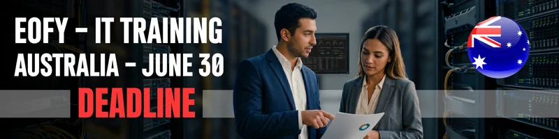 Calendar showing 30 June EOFY deadline for IT training investment in Australia